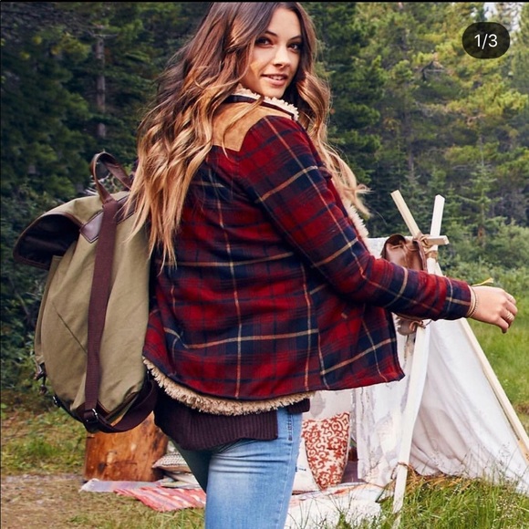 Altar'd State Jackets & Blazers - Altar’d State Plaid Shirt Jacket